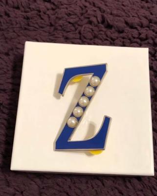 China ALLOY Sorority ZPB Brooch ZETAA Custom Greek PHI BETAA Z Pin for sale