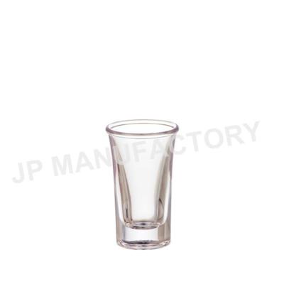 China Durable Shatterproof PC Polycarbonate 1 Ounce Shot Glass Reusable Bullet Glass Clear Plastic Shot Glass for sale