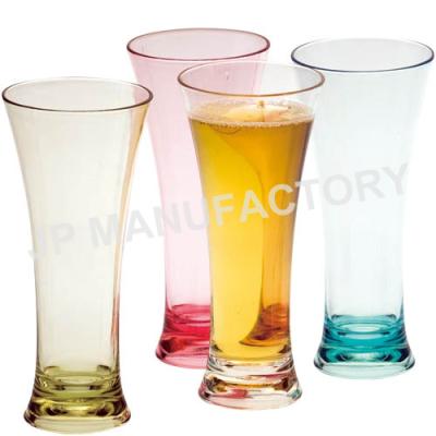 China Eco-Friendly.Safety.durable.Colorful 300ml shatterproof glass promotional mug 10oz cheap clear plastic poolside beach drinking glass for sale