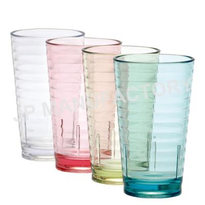 China Casual Durable Plastic Colorful Polycarbonate Swirl Mug / Reusable Glass Tumbler for sale