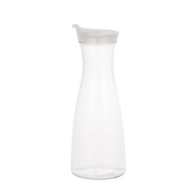 China Casual Shatterproof 1000ml Polycarbonate Plastic Water Carafe With Lid Clear Plastic Juice Bottle for sale