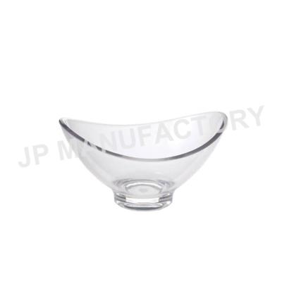 China Occasional hot sale boat shape plastic dessert bowl, ice cream bowl, clear PC salad bowl for sale