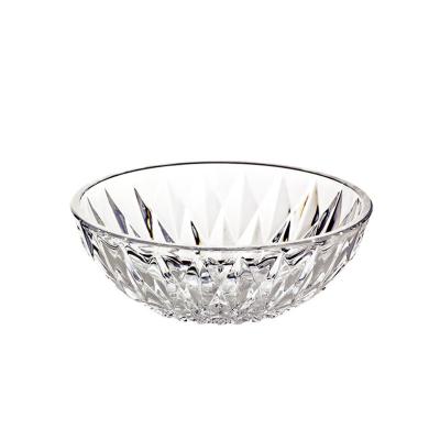 China Modern Fancy Design Unbreakable Diamond Salad Bowl Plastic Reusable Dessert Bowl for sale