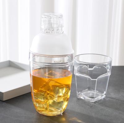 China Wholesale Casual High Quality Scale Shaker Mixer Bottle Shaker Plastic Clear Cocktail For Bar for sale