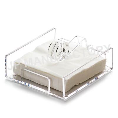 China Wholesalde Plastic Clear Table Napkin Holder Acrylic Plastic Tissue Holder for sale