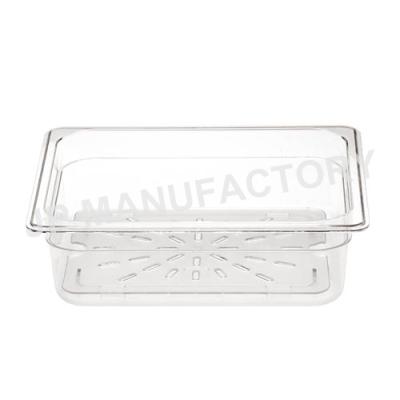 China Unbreakable And Reusable Food Display 10cm Height Half Size GN Pan PC Gastro Pan 5.9L Buffet Display Pan for sale