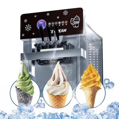 China Ice Cream Makers with No Internal Cleaning and Compressors in 545*735*1400mm Size for sale