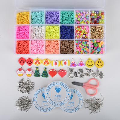 China DIY Jewelry Making Polymer Clay Spacer Beads Box Set Amazon 18 Slots Candy For Jewelry DIY Craft Making for sale