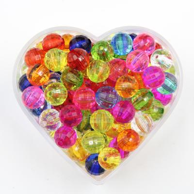 China Jewelry DIY Candy Color 6/8/10mm Section Acrylic Loose Spacer Beads For Jewelry Making DIY Transparent Round Ball Beads for sale