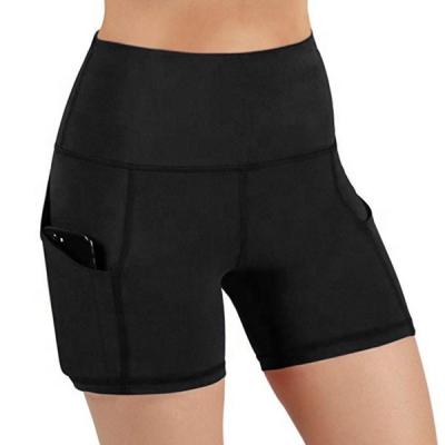 China Amazon Hot Sale Ladies Solid Color Breathable Fitness Sports Wear Plus Size Shorts With Waist Pocket Waist Yoga Pants Top for sale