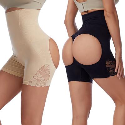 China Antibacterial Butt Lifter Tummy Control Panties Underwear Shaper Lace Decoration High Lift Pulling Workout Waist Trainer Corset Shapewear for sale