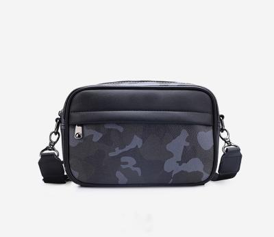 China Waterproof Men's Outdoor Waist Bag Leather Logo Men's Anti-theft Custom Messenger Shoulder Bag for sale