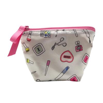 China China factory retail price mini portable zipper printed canvas cosmetic bag for sale for sale