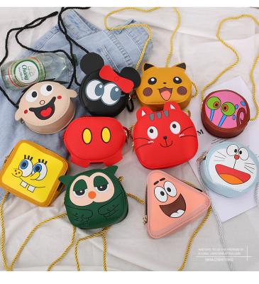 China 2021 Mini Fun Cartoon Spongebob Print Designers Girls Cute Square Children Kids Durable Purses And Girls Purse Small Small Clips Purse for sale