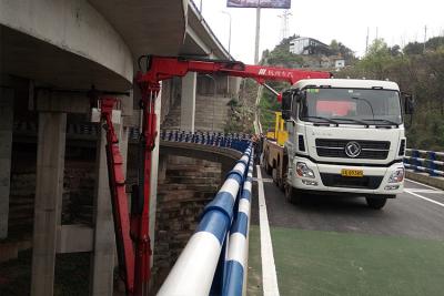 China 18m Platform 8x4 Bucket Bridge Inspection Truck With 21.7m Max. Under Bridge Depth for sale