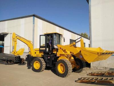 China EPA Engine Four Wheel 28km/H 1 M3 Bucket Backhoe Loader for sale