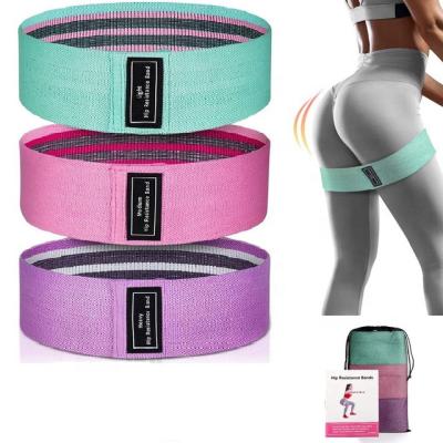 China 2021 Amazon best-selling fitness center buttocks ring elastic resistance band squat band hip sports yoga band non-slip hip circle fitness body band for sale