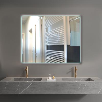 中国 Hot Selling Magnifying Modern Style Led Rectangle Wall Mounted Decorative Bathroom Mirror With Demister 販売のため