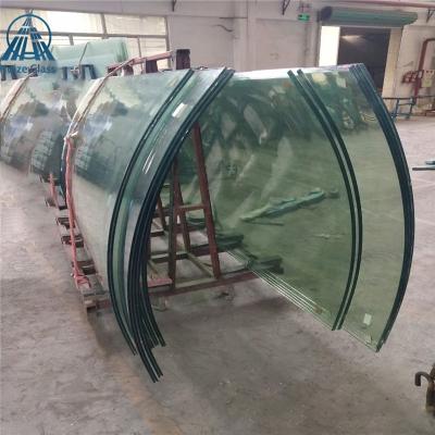 China High Strength 6mm 8mm 10mm 12mm Huize Custom Hot Bend Tempered Curved Glass For Aquarium / Balustrade Te koop