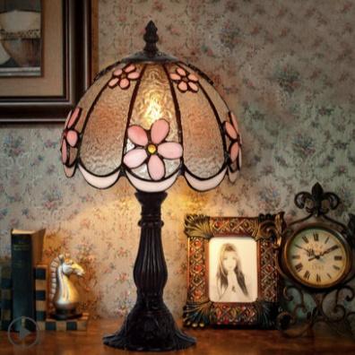 中国 Stained Resin Table Lamp 8 Inch Tiffany Bohemia Table Rose Bedroom Table Lamp /Sofa/Coffee/Bedside Lamp 販売のため