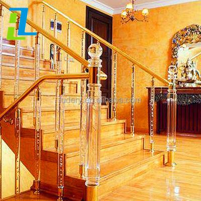 China High Transparency Stair Railings Contemporary Clear Staircases Pillars Acrylic Balustrade Balustrade for sale