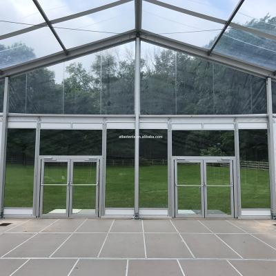 China 6061/T6 Aluminum Outdoor Transparent Large Roof Tent Clear Glass Wall Tent For Sale for sale