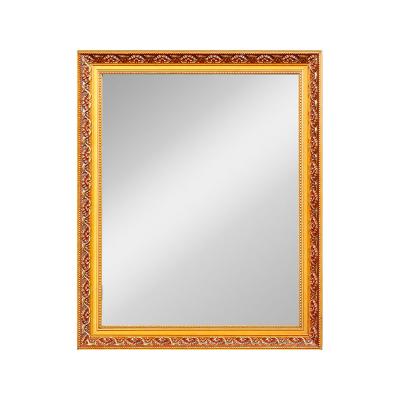 China Wood Frame Magnifying Gold Color Mirror Wall Mirror For Bedroom Bathroom Living Room for sale