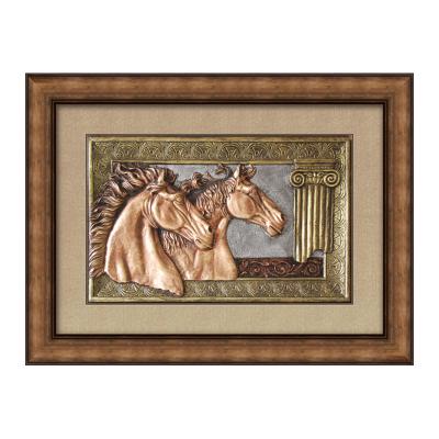 China Traditional Home Decor Animals Horse Picture Frame Wall Arts 3D Framed Arts for sale