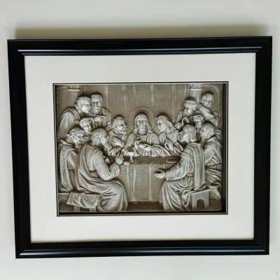 China Air Parcel framed traditional religious art 3d carpet panel wall last supper of mary cross jesus familia de guadalupe de cena last syllable of a word religioso cudros for sale