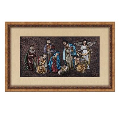 China Traditional Picture Frame Wall Arts 3D Jesus Picture Frame Last Supper GuadalupeHome Decor Cena Last Syllable of a Word Religioso cudros for sale