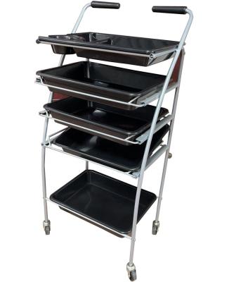 China New Modern Barber Salon Trolley Factory Cheap Price Professional Furniture Barber Shop Hairdressing Trolley for sale