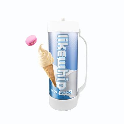 China food & Beverage (Dessert Machines Making Cream) Likewhip 1620G Disposable Non-Refillable Whipped Charger 2.7L Cream Carton Steel Gas Cylinder for sale