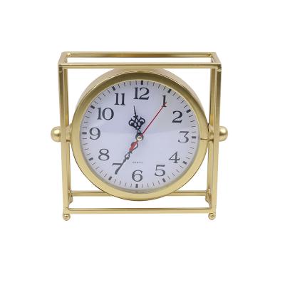 China Modern luxury home style desk decoration antique metal alarm clock for sale for sale