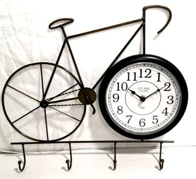 China New Modern Antique Style Design Quality Product Travel Gift Bicycle Clocks Souvenir Watch Designer Nordic Wall Clock for sale