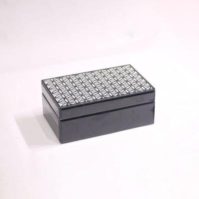 China High Quality Eco-friendly Antique Black Portable Girls Jewelry Storage Case Box From Europe For Trave for sale