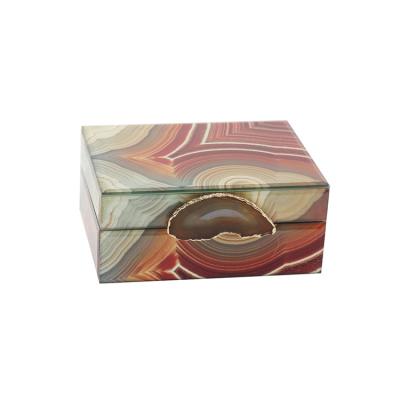 China Luxury Eco-Friendly Low Price Gift Ring Necklace Glass Jewelry Storage Organizer Box For Packaging for sale