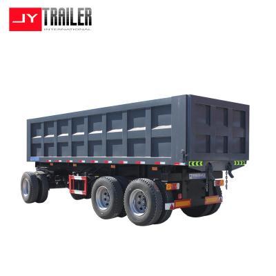 China Hot Sale 3 Steel 4 Axle 50 Ton Tipping Semi Trailer Tipping Semi Truck Trailer Rear Dump Trailer for sale