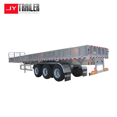 China 40 ton side wall cargo transport truck steel side wall semi trailer semi trailer on hot sale for sale