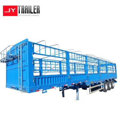 China Stake Barrier Semi Trailer Bulk Cargo Transport Truck For Sale 13000X2500X4000(mm) for sale