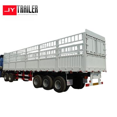 China 40 Tons Rail Semi Trailer Stock Transport Stake Semi Trailer 13000X2500X4000 (mm) for sale