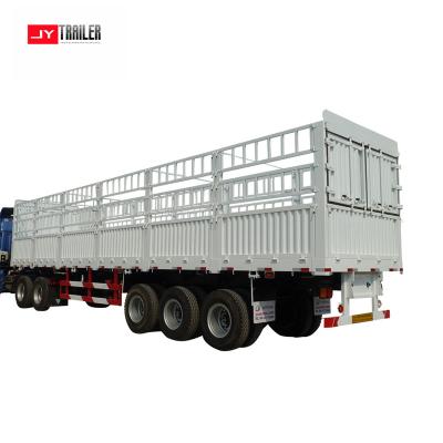 China 3 Axles Suspension Barrier Semi Trailer Livestock Transport Mechanical Semi Trailer 13000X2500X4000(mm) for sale