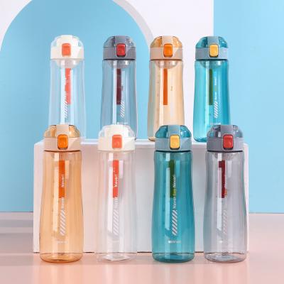 China Outdoor Sport Viable Transparent Plastic Portable Leakproof Travel Water Bottle 600ml Drinkware Bottle Camping Bottle for sale