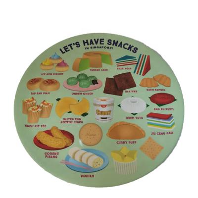 China Viable Melamine Printing Logo Dinnerware Round Plate Custom Made 10 inch for sale