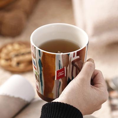 China Sustainable New design modern Bohemia style mugs coffee wine Gift Accessories drinkware 486ml ceramic mugs for tea coffee and beer for sale