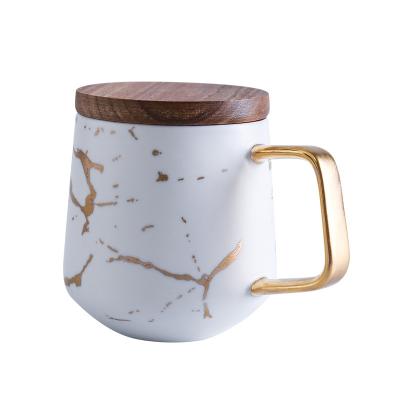 China Sustainable New design modern Marble style mugs coffee wine Gift Accessories drinkware 360ml marble ceramic mugs for tea coffee for sale