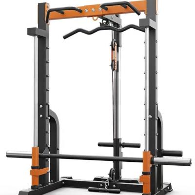 China Home Use Gym Equipment Dish Load Multi Station Functional Home Smith Machine With Muscle Bench Black for sale