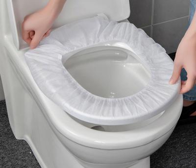 China Disposable Toilet Pad Hotel Travel Disposable Individual Wrapping Nonwoven Waterproof Sterile Toilet Cover Toilet Cover Pad for sale