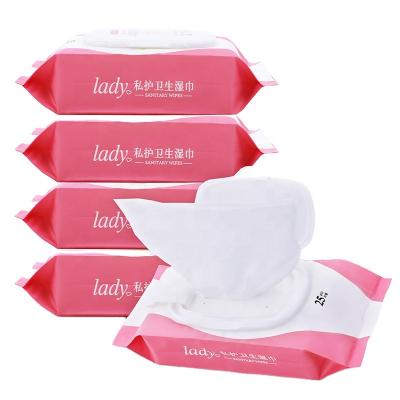 China Purification 25 Pcs Alcohol Free Wet Wipe Toilet Paper Antibacterial Intimate Cleaning Wipes for sale