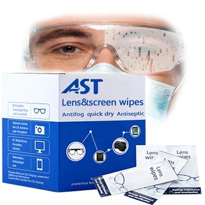 China Disposable Wholesale Custom Print Pre Wet Optical Camera Lens Screen Eyeglass Cleaning Wet Wipes for sale