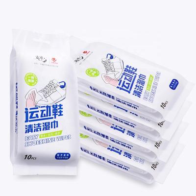 China 10pcs Shoes Cleaning One Wet Cloths, Disposable Quick Shoe Cloths, Different Sneakers Leather Cloths for sale